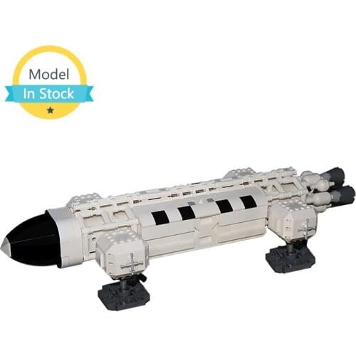 MOC Classic Warship Drone Bricks Model Space1999 Eagle Military Aircraft Series Building Block High-Tech Spacecraft Children Toy