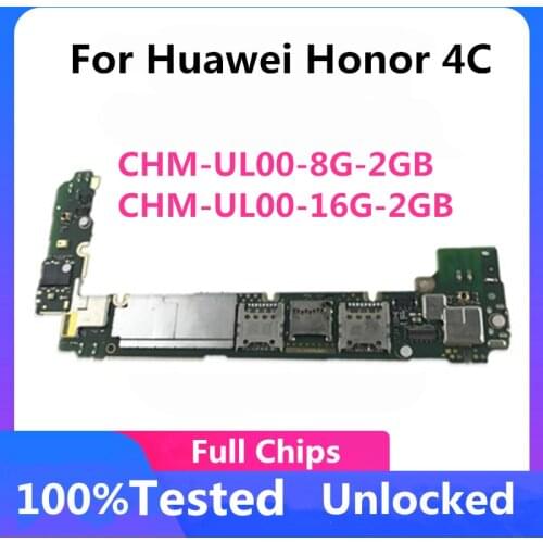 Original Motherboard For Huawei Honor 4c unlocked For Huawei Honor 4C Logic Board With Android System full chips mainboard