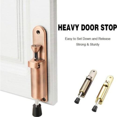 Mintiml™ Kickdown Door Stops Foot-operated Lever Adjustable Kickdown Bronze Door Holder Door Stop Hardware Door Buffer Fittings