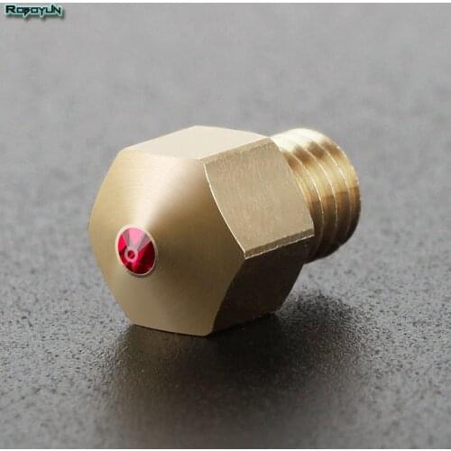MK8 Ruby Nozzle 1.75mm Nozzles 0.4mm High Temperature Ruby MK8 Nozzle For PETG ABS PET PEEK NYLON PRUSA I3 ENDER CR10 Hotend