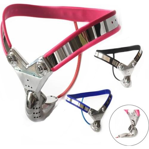 Male Chastity Belt Panty with Wires Back Stainless Steel Silicone Chastity Device Cock Cage BDSM Slave Sex Toy Quality EMCC