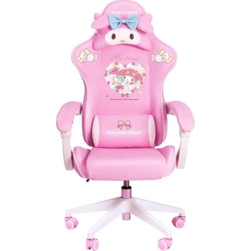 2021 New products WCG gaming chair girls cute cartoon computer armchair office home swivel chair lifting adjustable chair