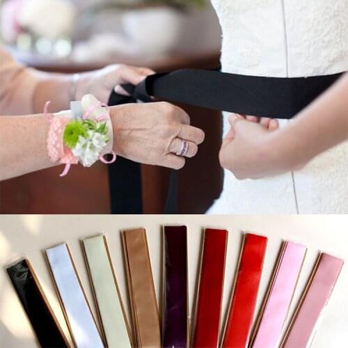 New Woman Belts Wide Ribbon Solid color Belt Chain Fashin Wedding Accessories