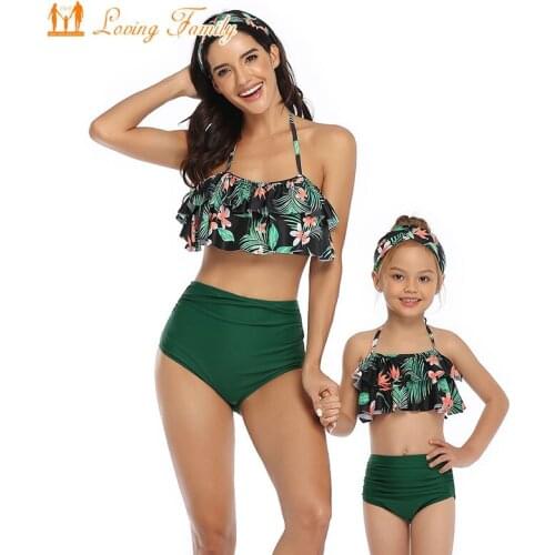 Mommy And Me Clothes Mum Father And Son Beach Shorts Mother And Daughter Bikini Family Look Matching Swimsuit Men Boy Swimwear