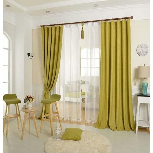 Solid Color Linen Curtain Free Match Breathable Environment Protection for Living Room Bedroom Linen Tulle for window decorate