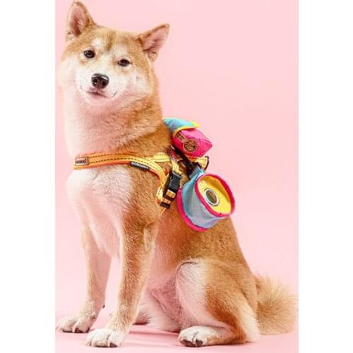 Portable Pet Dog Poop Bag Cat Dog Accessories Pet Backpack Travel Outdoor Dog Waste Bag Pet Snack Bag Outdoor Feed Storage Pouch