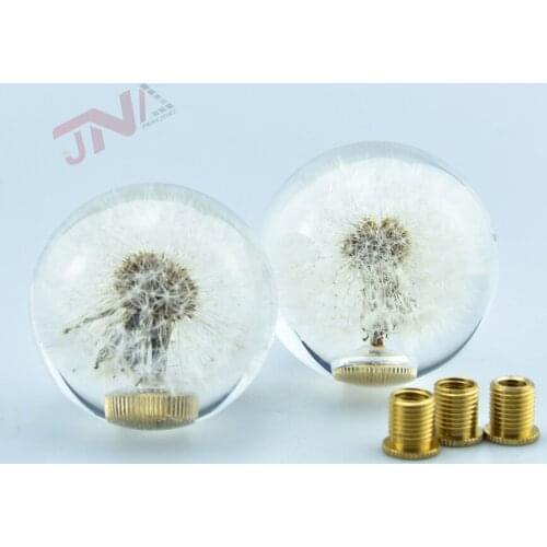 Dandelion Real Flowers Crystal Ball Shift Knob 70MM Racing Universal Shift Head 1PCs