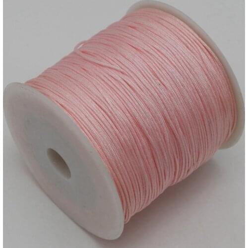 100 Meters Pink String Chinese Knot Cord Synthetic Silk Jewelery Cord 0.8mm