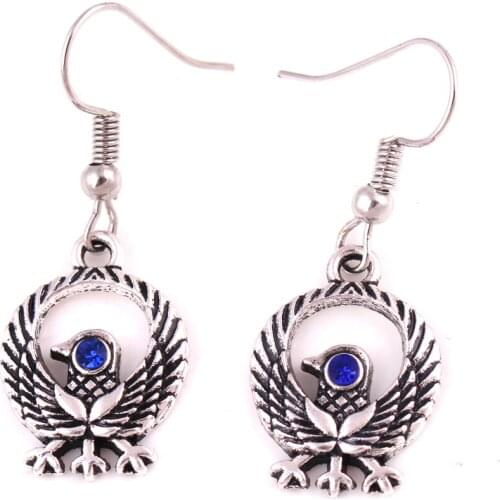 Kumano Tripod Crow Yatagarasu Crow Japanese Raven Prosperity Amulet Earring