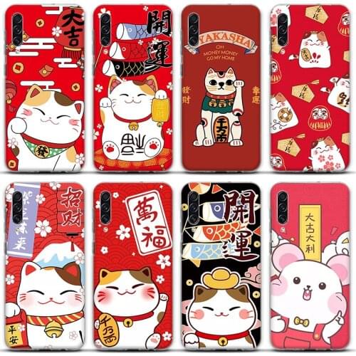 Cute lucky cat Silicone Phone Case For Huawei P30 P20 P40 P10 Lite Pro Soft Case For Huawei Y6 Y7 Y9 S Smart 2019 Cover