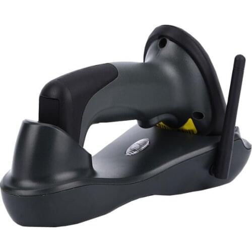 Barcode Scanner 1D Laser Sensor 433MHz Wireless Pedestal Charger Barcode Reader with 650nm Visible Laser Diode Barcode Reader