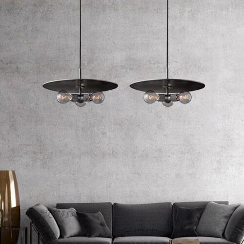 Loft Nordic Style Modern Simple Personality Creative Glass IRON Chandelier Living Room Bedroom Restaurant Lighting 3 lights