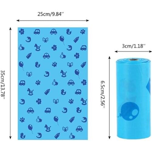 Thick Biodegradable Dog Poop Bags Leak-Proof Pet Waste Bag Refills Trash Bags J78C