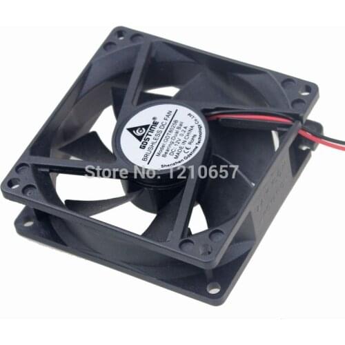 10 Pieces LOT Gdstime 8025B DC 12V 2Pin 80mm 80x80x25mm Heatsink Cooling Fan