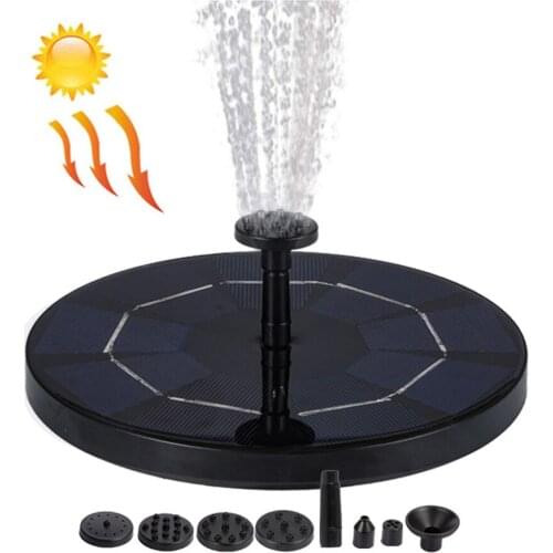 Solar Powered Water Fountain Pump Outdoor Bird Bath Pond Solar Fountain Waterfall Garden Decoration Floating Pool Fountain