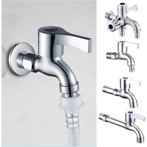 High Quality Brass Small Taps Bathroom Long Washing Machine Cold Water Tap Decorative Garden Faucet Home Toilet Mop Pool Bibcock