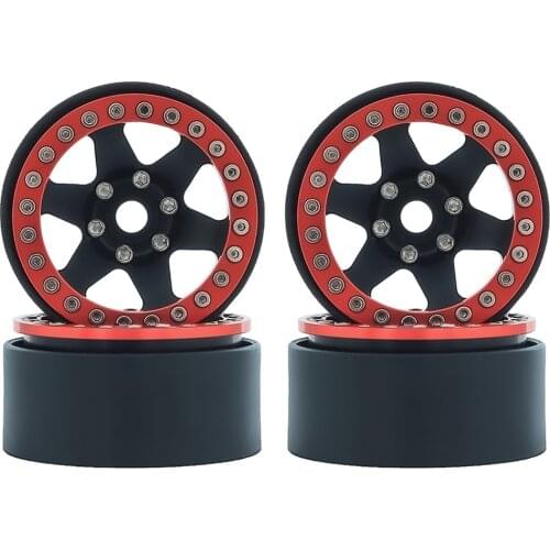 1pcs/4pcs 1.9"Aluminum Alloy Plus Nylon Six Spoke Hub for 1/10 RC Crawler TRAXXAS Trx4 Axial SCX10 Capra YK4101 Redcat Gen8
