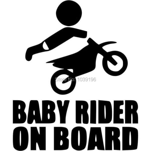 10 x New Creative Warning Car Styling Baby Rides on Board Decorative Auto Decal Cartoon Car Sticker Reflective Decal Vinyl
