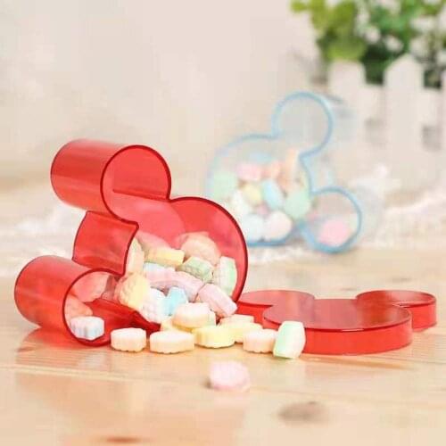12pcs Multicolor Mouse Shape Candy Box Mini Plastic Box Christmas Wedding Birthday Party Decoration Supplies Gift for Kids