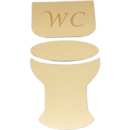 3D Acrylic Mirror Bathroom Wall Sticker Waterproof Corrosion Resistant Door Sign Toilet Decorative Mirrors Stickers B1