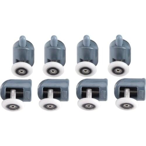 8Pc Shower Door Castors Rolls Shower Door Rollers Sliding Door Roller Guide Shower Spare Parts Glass Door Pulleys Wheels Runners