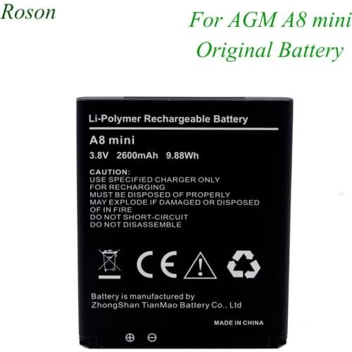 Mobile Phone Battery for AGM A8 mini,2600mAh New Back up Batteries Replacement For AGM A8 mini Smart CellPhone li-ion Battey