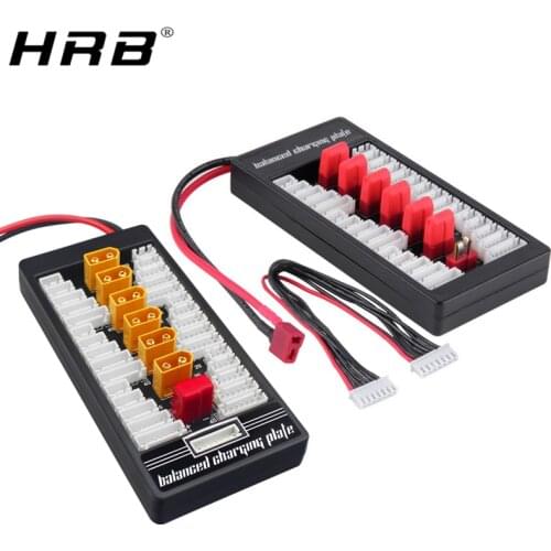 Amass T XT60 Deans Plugs Parallel Charger Balance Board 2S-6S Lipo Battery Charge For B6 B6AC 2S to 6S Adapter Charging RC Parts
