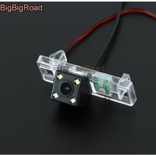 BigBigRoad RCA & Original Screen Compatible Adapter For Citroen C5 2007~2016 Car Rear View Camera Back Up Reverse Camera CCD