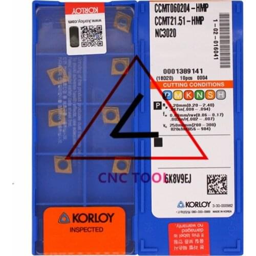 CCMT060204-HMP NC3020 10pcs Original Korea KORLOY Cutting Tool