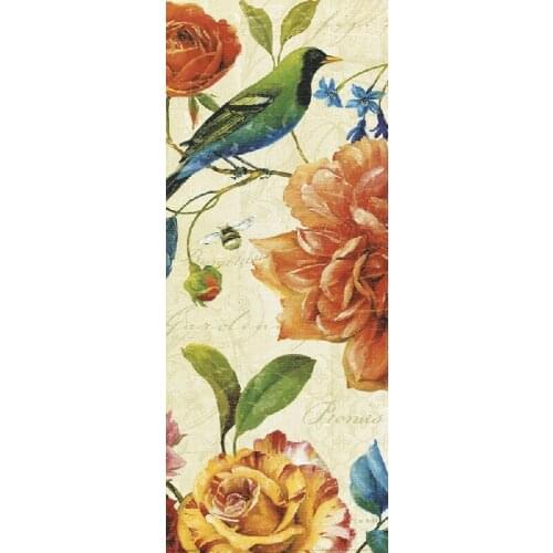 Bird art picture flower oil painting painted fine decor art beautiful painting picture print on canvas