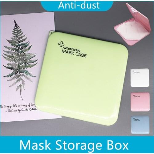NEW Saves masks box Mask Storage Case Portable Squre Face Masks Container Safe Disposable Solid Color Organizer