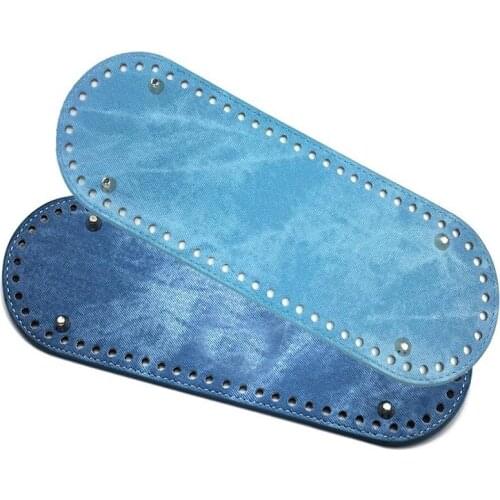 Fashion KZ 30*10CM Bag Bottom Oval Knitted Denim Bag Bottom Female DIY Sewing Shoulder Bag Bucket Bag Accessories KZBT014