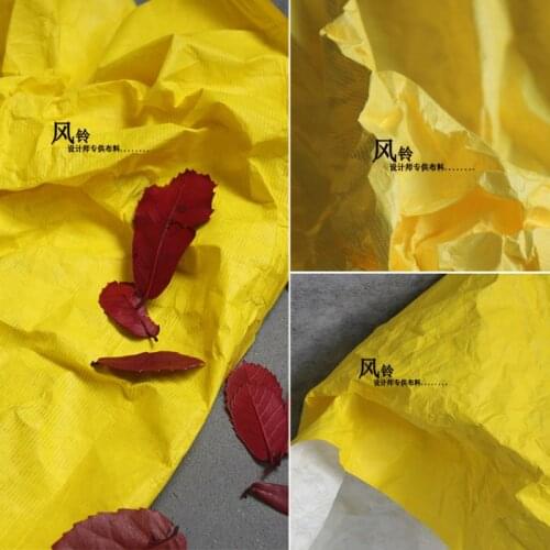 Dupont Tyvek Paper Yellow Waterproof Clothes Disposable Suit Bag Backpack Wrap Handcrafts Coat Dress Designer Fabric