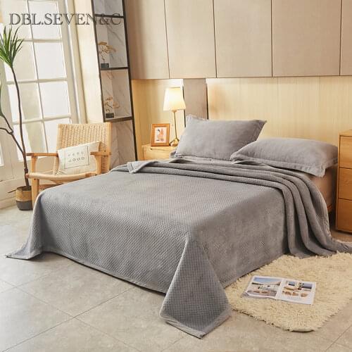 Soft thicken winter bed cover flannel bed Plaid Linens Bedspread on the bed blanket bed linen for home Bedspreads for bed sheet