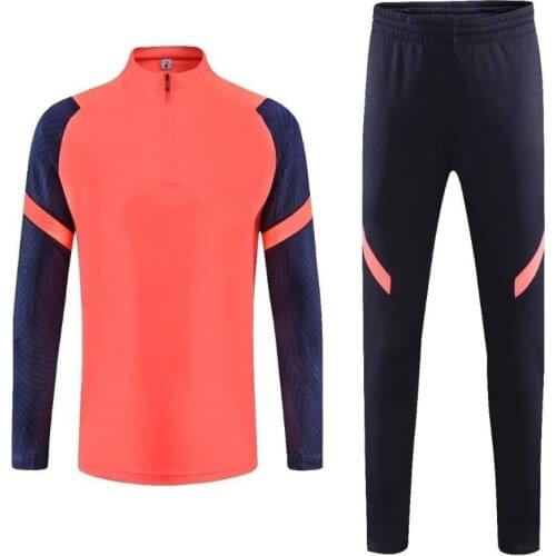 2021 New Soccer Jerseys Sets Men Women Soccer Jerseys Uniforms Pockets Long Football Training Suit Boys Football Kits Sportswear