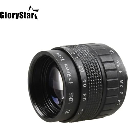 GloryStar 50mm F1.4 CCTV TV Movie lens+C Mount+Macro ring For Samsung NX Camera NX1000 NX210 NX20 NX200 NX11 NX100 / NX5 / NX10
