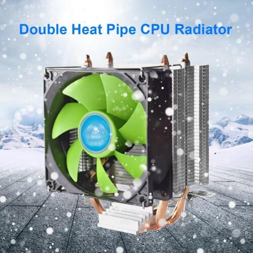 CPU Air Cooler POLAR ICEFLOW CPU Cooler Quiet Fan Aluminum Fins 2 Heatpipes for AMD AM4 AM3+ AM3 FM2 FM1 LGA 2011 1366 115X