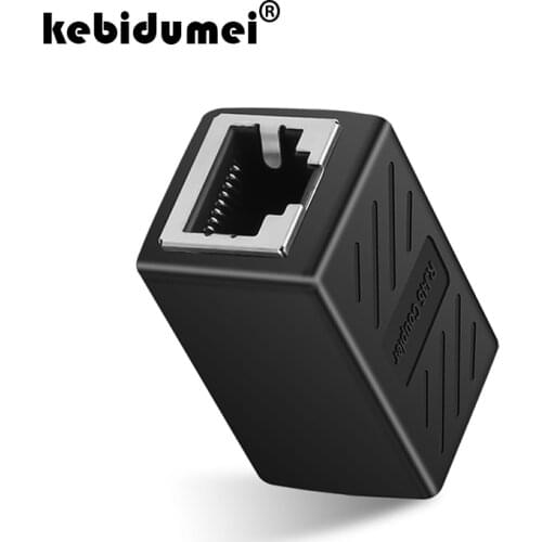 Kebidumei RJ45 Coupler Female to Female Network LAN Connector Adapter Coupler Extender RJ45 Ethernet Cable Extension Converter