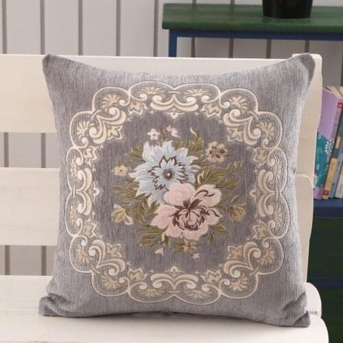 Sofa Throw Pillow Set European Pillowcases Cotton and Linen Cover Bed Head Cushion Office Noon Break Pillows