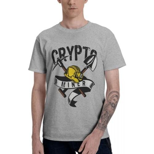 Promo Crypto Miner Tools Mens Basic Short Sleeve T-Shirt Eth Cute print T-shirts Eur Size