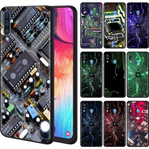 Motherboard Chip Silicone Phone Case For Samsung Galaxy A50 A10 A70 A20e A30 A40 A51 A71 M31 A20s A10 M51 Black Soft Cover Shell
