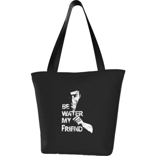 Bruce Lee Shopping Bag Gift Stylish Handbag Cloth Outdoor Female Bags