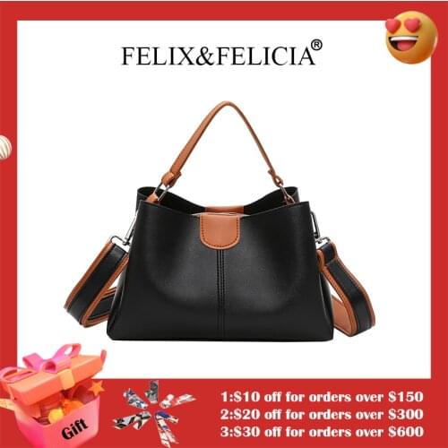 FELIX&FELICIA Factory Fashion Handbag Women Ladies Designer Shoulder Pu Leather Crossbody New Messenger Vintage Top-Handle Bag
