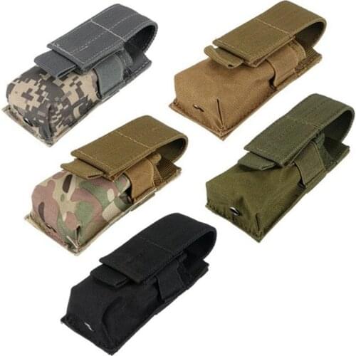 Tactical Molle Pistol Magazine Pouch Military Single M5 Flashlight Bags Outdoor Hunting Torch Holder Case Knife Holster Pouches