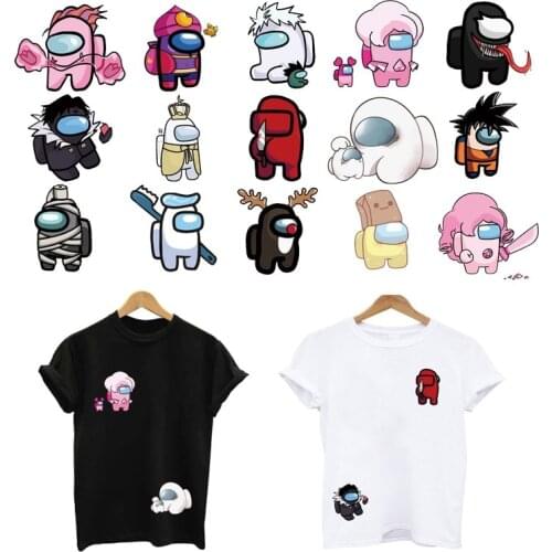 Transfer fusible clothing Cute game characters iron on patches heat transfer stickers appliques thermo stickers on clothes top