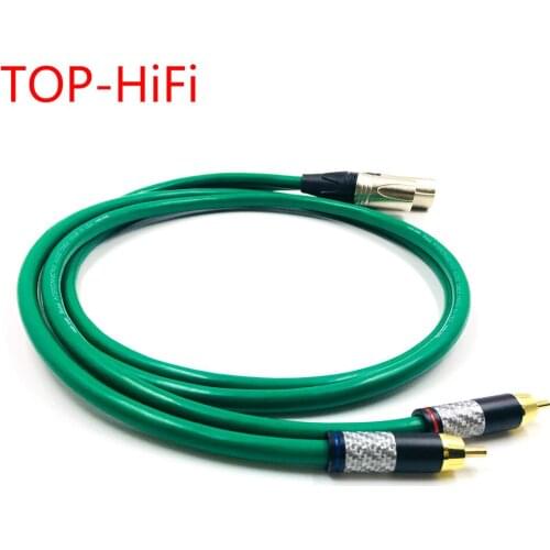 TOP-HiFi Pair Carbon Fiber RCA to XLR Balacned Audio Cable RCA Male to XLR Male Interconnect Cable with MCINTOSH USA-Cable