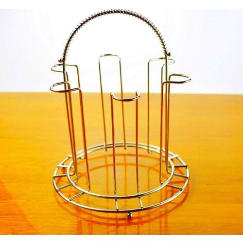 High quality Stainless Steel Glass Cup storage Rack/Coffee Cup mug Tree Holder Countertop Rack Display Kitchen w/ Plastic Tray