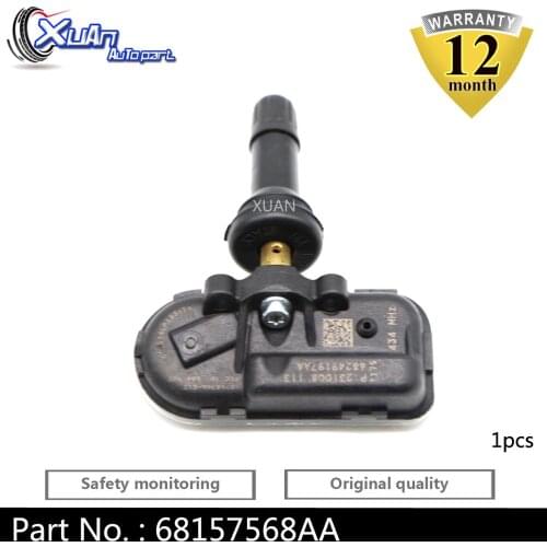 XUAN 1 PCS Tire Pressure Monitor Sensor TPMS 68157568AA For Ram 1500 2500 3500 Jeep Cherokee 434MHz 2014-2018 68239720AA