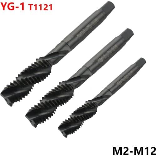 10pcs YG1 Blind Hole processing Tapping M2*0.4 M2.5*0.45 M3*0.5 M4 M5 M6 M8*1.25 M10 M12 High Hardness Toughness Die Screw Taps