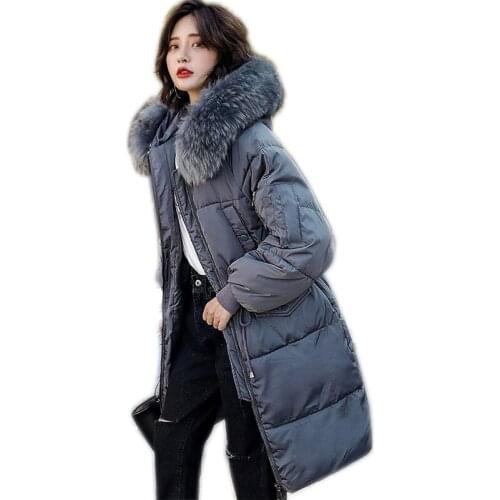 Cotton Woman 2019 New Long Fund Keep Warm Korean Thickening Hair Lead Cotton-padded Easy Winter BF Fashion Loose Coat